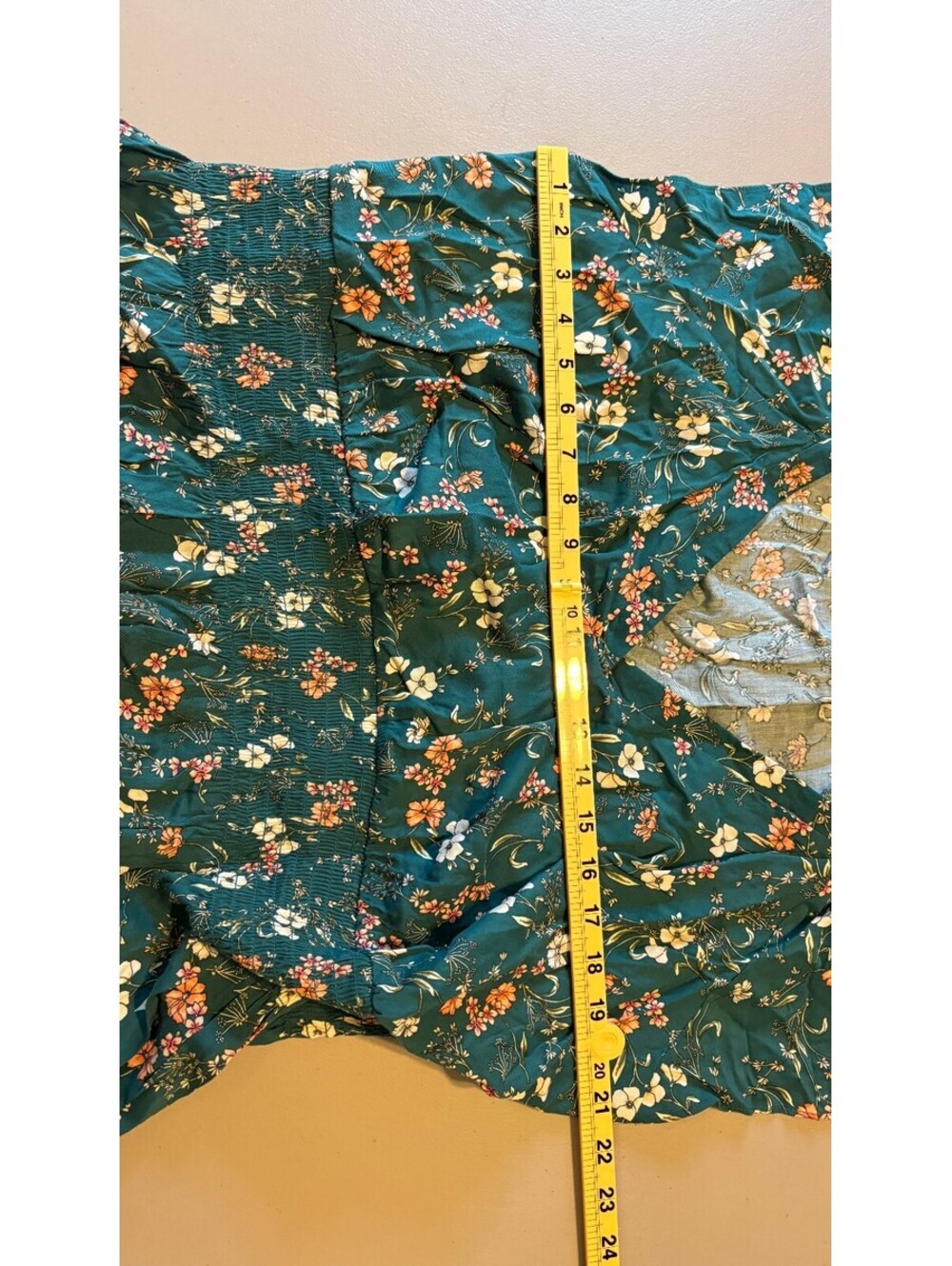 Old Navy Women's 2X Green Floral Maxi Dress with Smocked Waist - Picture 10 of 11
